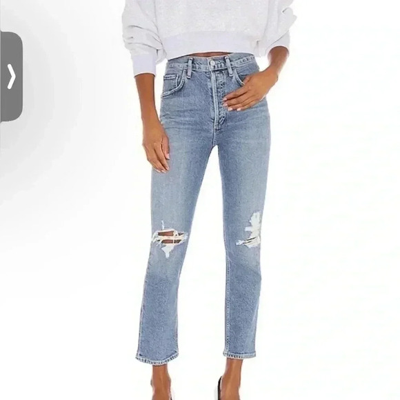 AGOLDE Jeans - Riley High Rise Straight Cut Size 32 - Picture 1 of 16